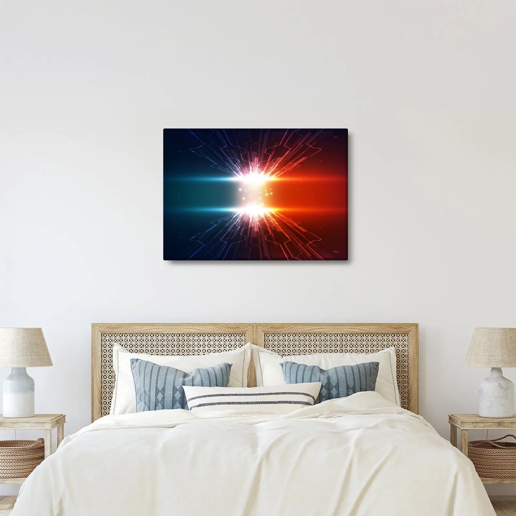 Absztrakt kép az aktív töltés (70x50 cm)