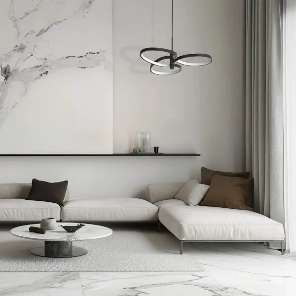 LED csillár kábelen RIBBON LED/25W/230V 4000K fekete