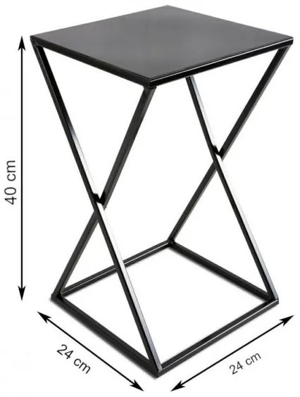 Virágállvány 40x24 cm fekete