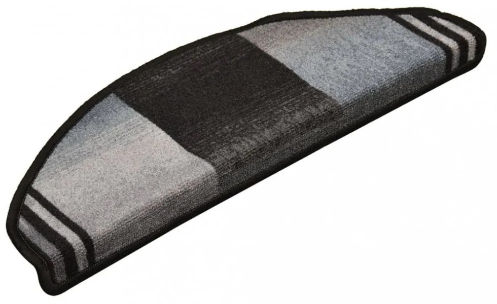 10 db fekete és szürke öntapadó lépcsőszőnyeg 65x21x4 cm