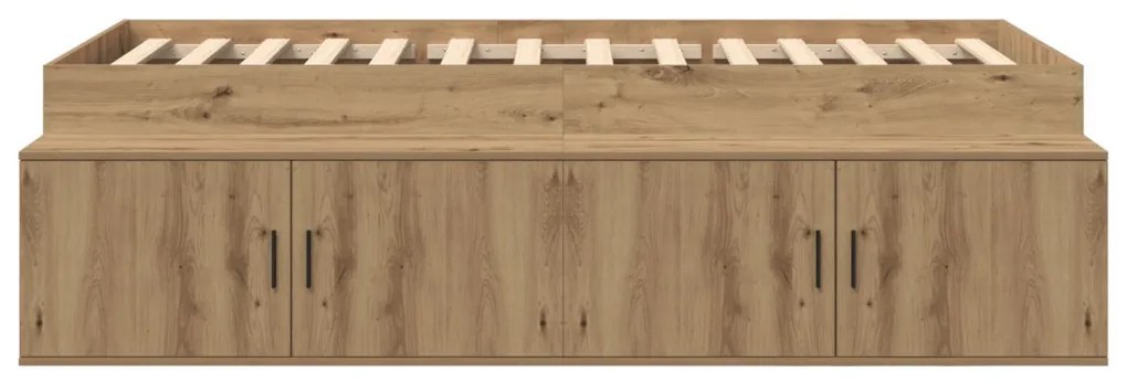 tároló ágykeret kézműves tölgy 90x200 cm