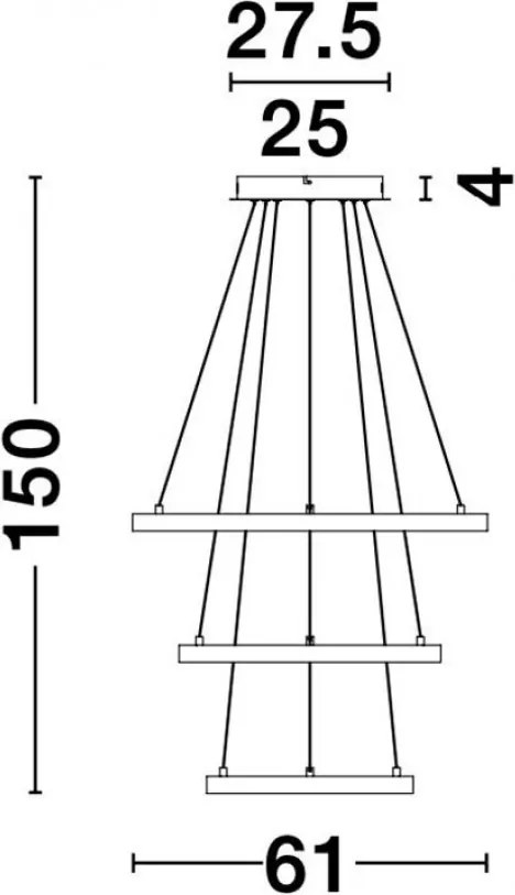 NOVALUCE 9501430 LEON Modern Led Függesztett Lámpa LED IP20