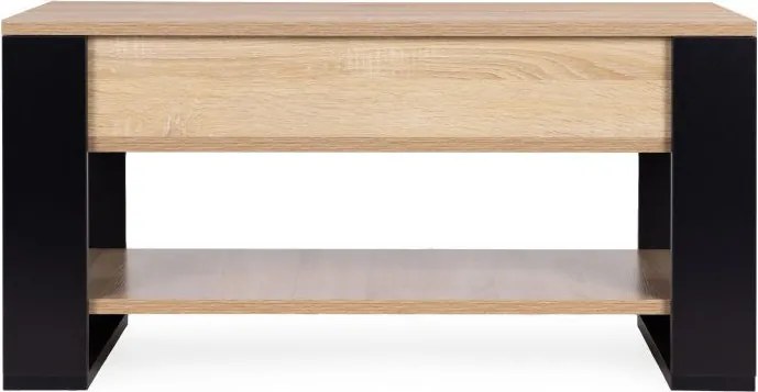 Összecsukható dohányzóasztal 90 cm-es dönthető asztallappal