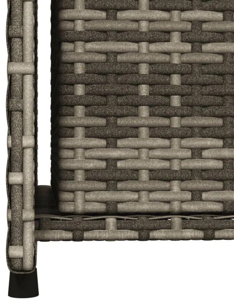 szürke polyrattan kerti tárolószekrény 50 x 55 x 115 cm