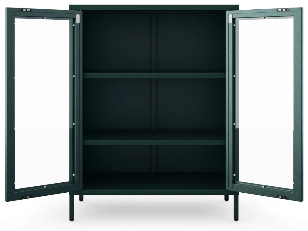 Vitrin GINA, 800 x 1015 x 400 mm, Modern: palack zöld