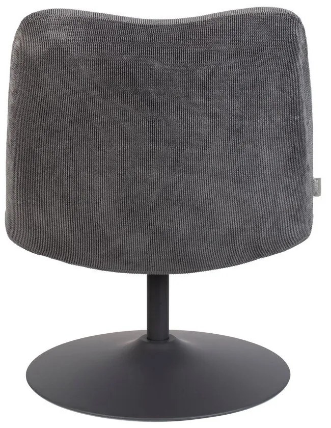 Sötétszürke bársony fotel Bubba – Zuiver