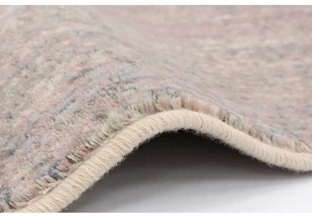 Rózsaszín-szürke gyapjú szőnyeg 200x300 cm Calvi rose – Agnella