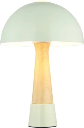 Globo 51570114 Asztali lámpa, fém matt zöld színű, fém fa megjelenésű, PVC fekete kábel, billenőkapcsoló a kábelen, ø: 250 mm, M: 365 mm, kábel hossza 1500 mm, 1x E27 ILLU 40W 230V izzó nélkül