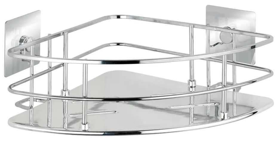 WENKO 23856800-Polc TURBO-LOC QUADRO ED. 27,5x19,3 cm rozsdamentes acél/fényes króm