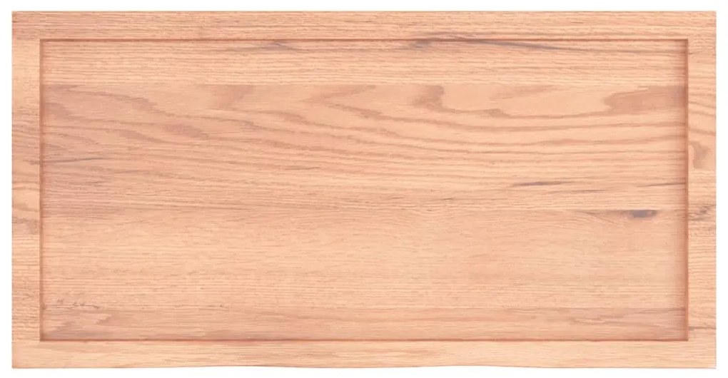 világosbarna kezelt tömör tölgyfa asztallap 100x50x(2-6) cm