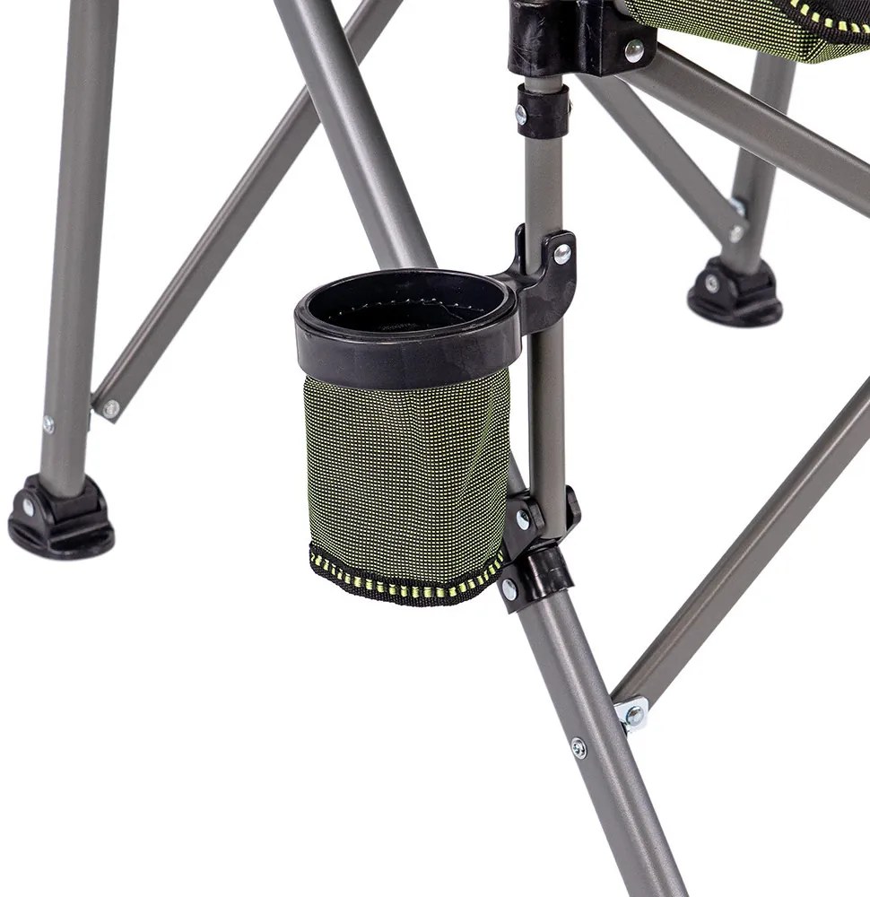 Leziter Comfort Plus karfás horgász szék pohártartóval zöld