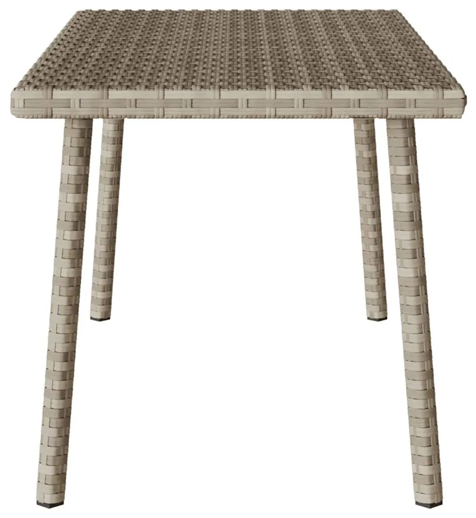 téglalap polyrattan kerti dohányzóasztal 80x40x37cm
