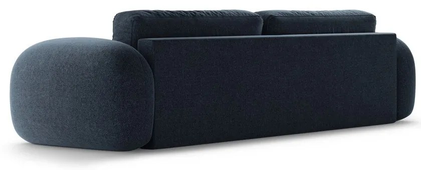 Sötétkék zsenília kinyitható-tárolóhelyes kanapé 262 cm Tonale – Cosmopolitan Design