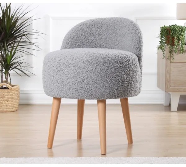 MIKI puff, átmérő 46 cm, szürke