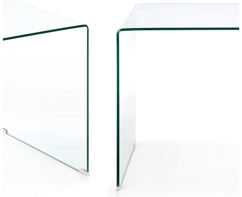 Üveg íróasztal 70x125 cm Burano – Kave Home