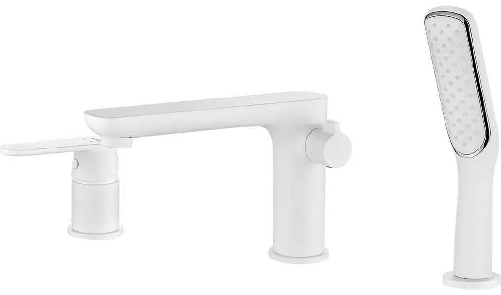 Kuchinox Dima, 3 lyukú kádcsaptelep, matt fehér-króm, LAV-BQD_613D