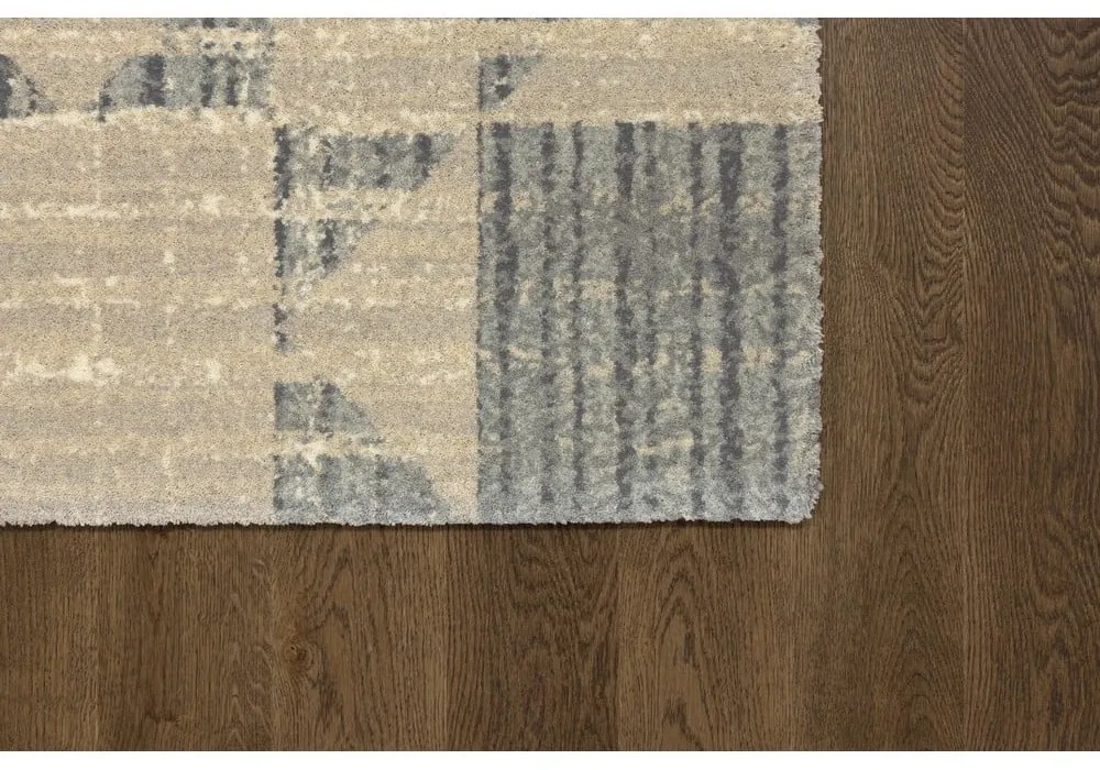 Bézs gyapjú szőnyeg 133x190 cm Frotage beige – Agnella