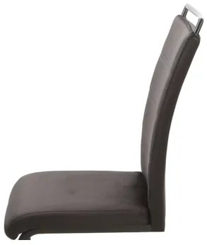 Szék H441 VELVET fekete váz / fekete kárpit. 117