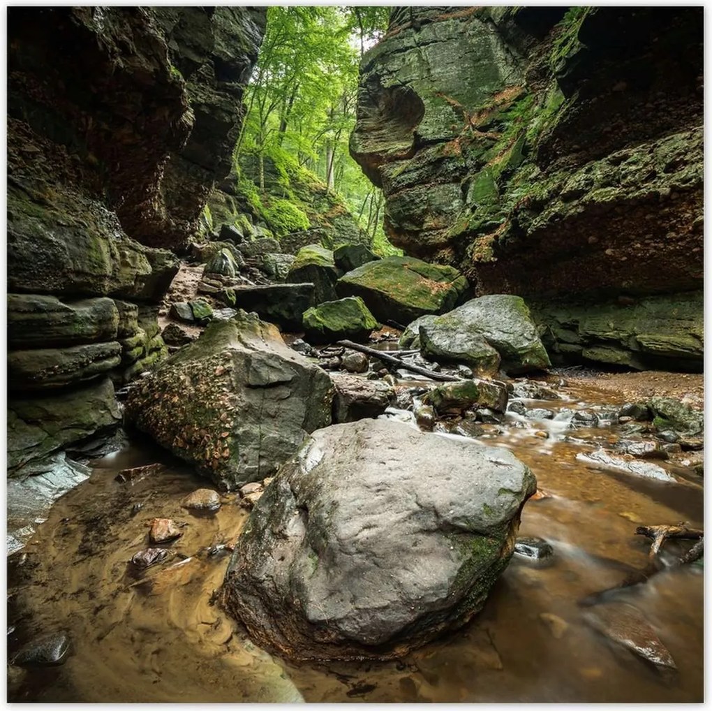 Poszterek 100x100 Sziklák Folyó Hegyek