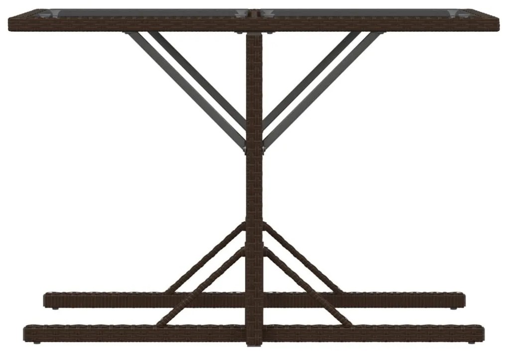 3 részes barna polyrattan bisztrógarnitúra párnákkal