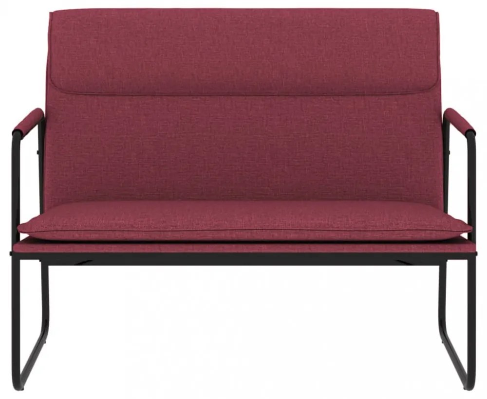 vidaXL bordó szövet pad 100 x 64 x 80 cm