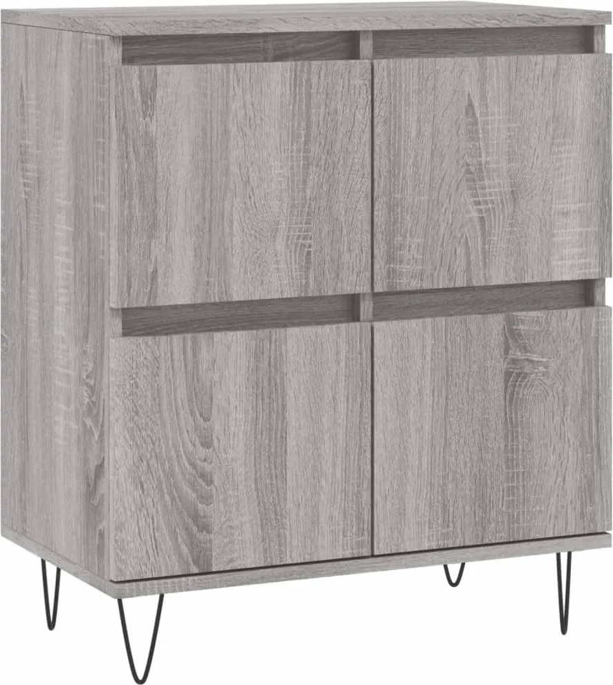 vidaXL szürke sonoma színű szerelt fa tálalószekrény 60 x 35 x 70 cm
