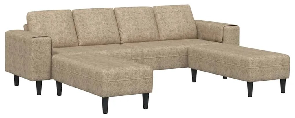 Kanapé Szett 3 pcs Világosszürke Műbőr velúr