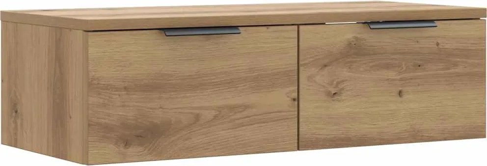 vidaXL kézműves tölgy színű szerelt fa faliszekrény 60 x 30 x 20 cm