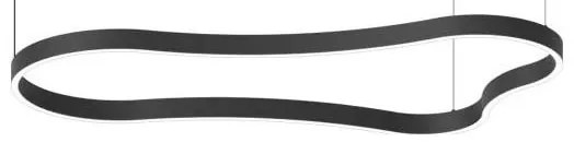 Ideal Lux - LED Csillár zsinóron WAVES LED/45W/230V CRI 90 fekete