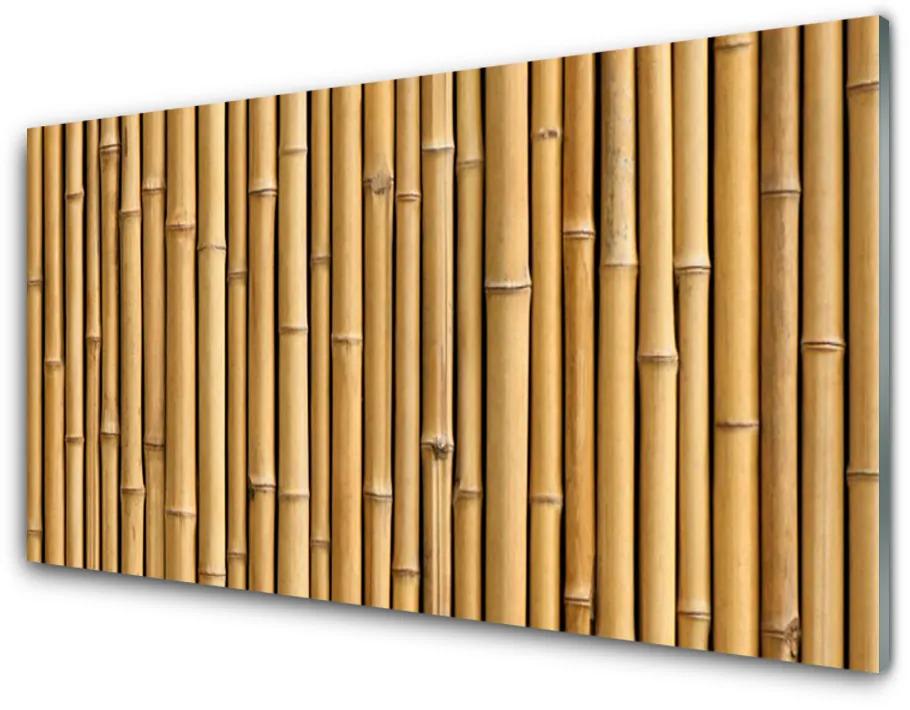 Üvegkép falra Bambusz növény természet 140x70 cm