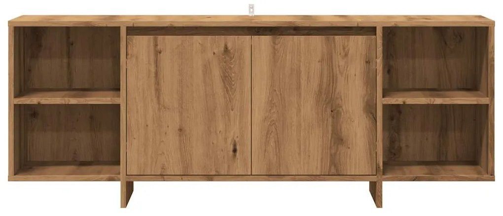 kézműves tölgy színű szerelt fa TV-szekrény 130 x 35 x 50 cm