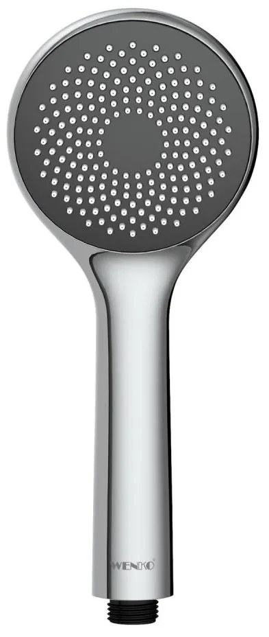 WENKO 23991100 - Zuhanyfej, víztakarékos rendszer, 9,5x9,5 cm, fényes króm/szürke