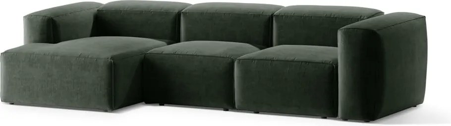 Zöld sarokkanapé (bal oldali-heverő résszel) Bergamo – Cosmopolitan Design