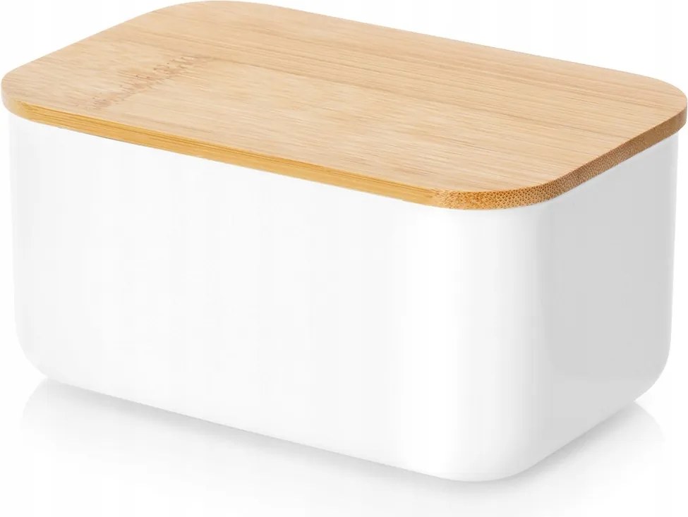 Vajtartó Acél, Fehér, Bambusz Fedéllel