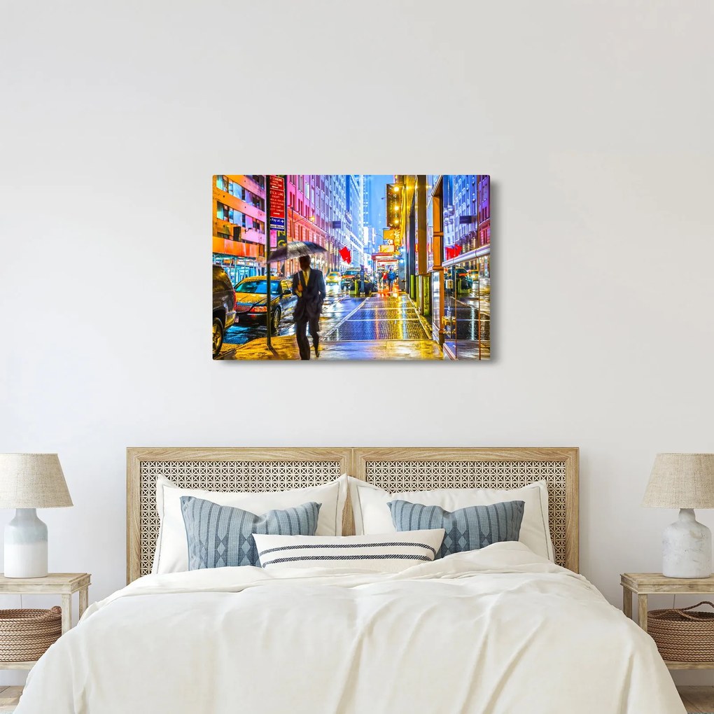Kép - Város neonfényben (90x60 cm)