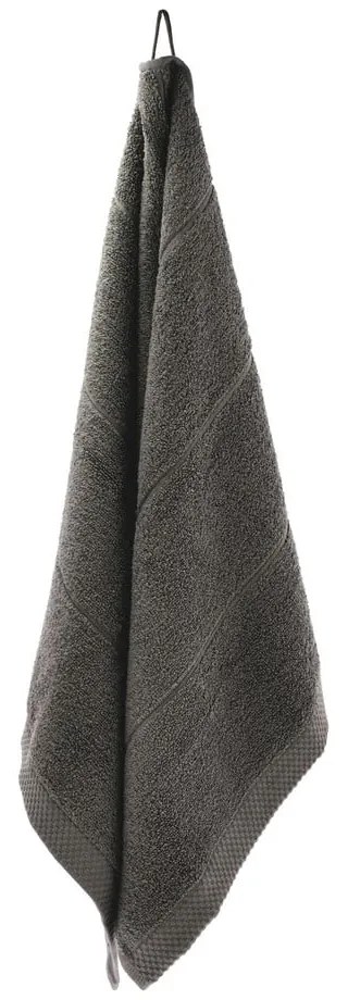 Sötétszürke frottír pamut törölköző 50x100 cm Line – Södahl