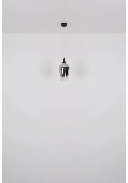 Globo 15552H3 - Csillár zsinóron LAVUS 1xE27/60W/230V átm. 18 cm fekete