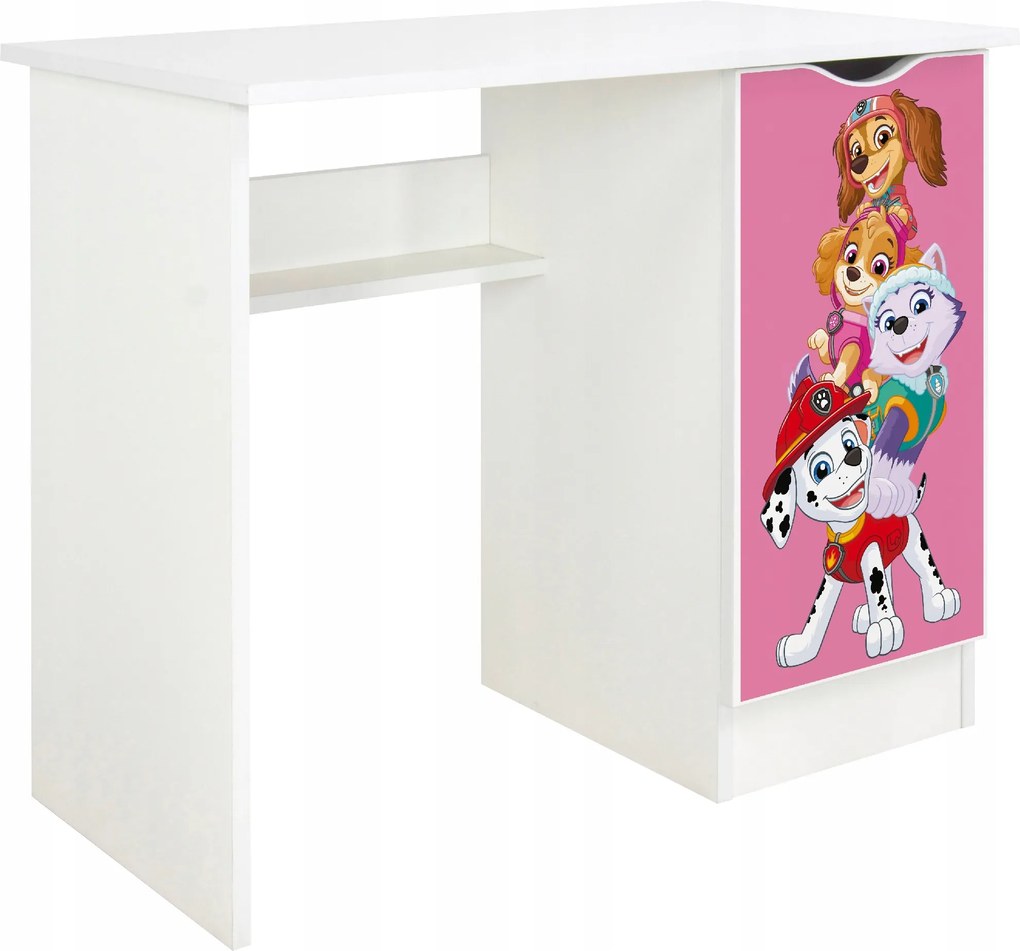 Mancs Őrjárat íróasztal gyerekszekrénnyel Oktatáshoz, játékhoz, tanuláshoz 90x50x77