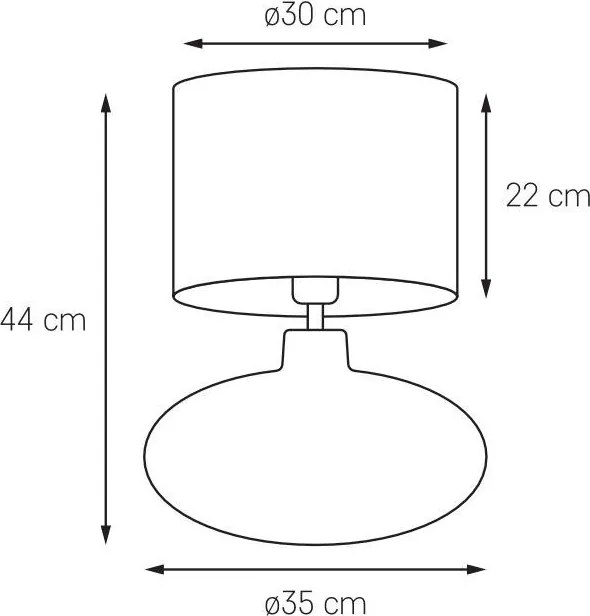 Kaspa SAWA STONE 41132108 Asztali lámpa 1x25W/E27 IP20