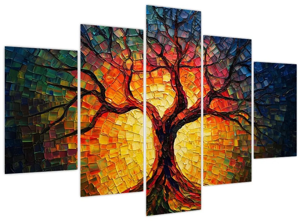 Kép - Az élet fája mozaikban (150x105 cm)