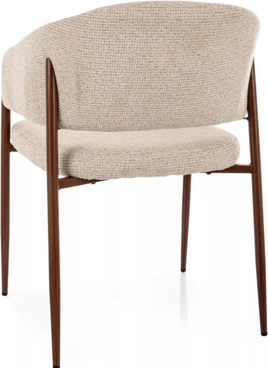 Akita étkezőszék világos bézs/dió