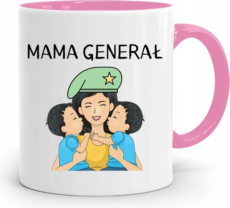 Rózsaszín Bögre Ajándék Anyukáknak Anya Tábornok Ajándék fényképes nyomtatással