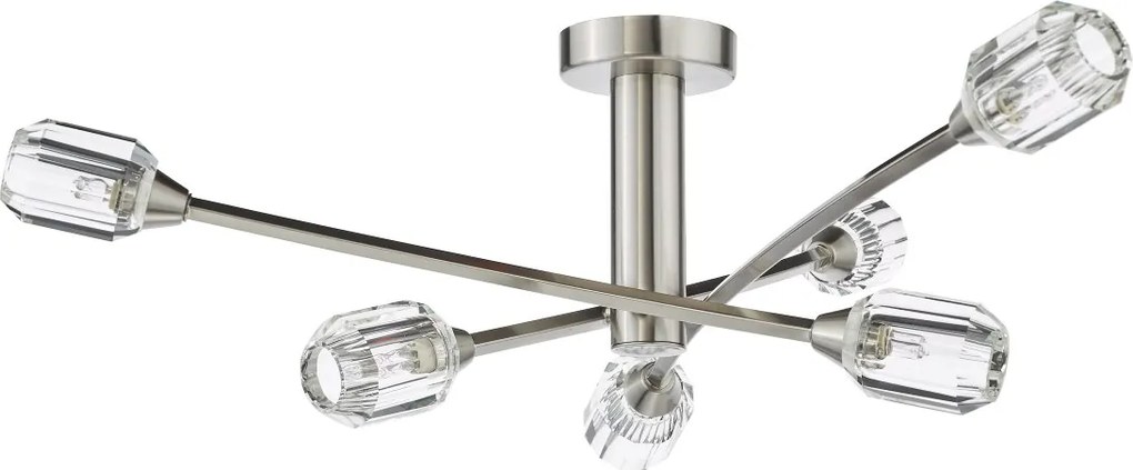 Dar Lighting kristály modern mennyezeti lámpa zonda polírozott nikkel darzon6438