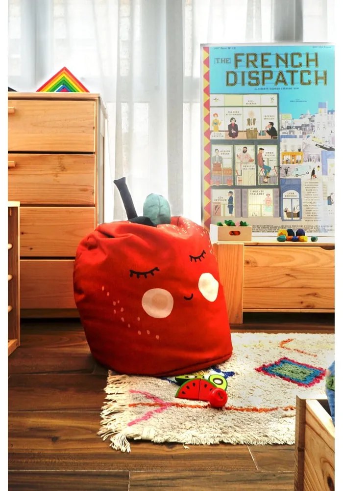 Piros gyerek ülőzsák Apple - Little Nice Things