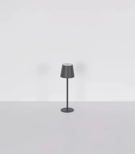 Globo 58488G-LED Dimmelhető érintéses tölthető kültéri asztali lámpa VANNIE 3W/5V IP54 1800mAh szürke