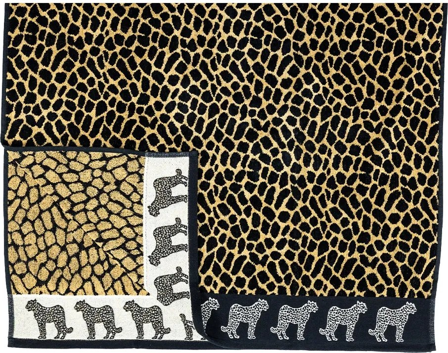 AFRIKA Strandtörölköző barna leopárd 165x90cm