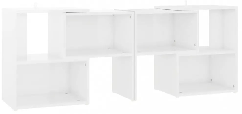 magasfényű fehér szerelt fa TV-szekrény 104 x 30 x 52 cm