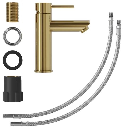 BATH DELUXE 28-017-03-64-02 - Mosdócsap RINGSTED 17,8 cm fényes réz