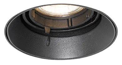 6 darabos modern süllyesztett spotlámpa készlet fekete GU10 kerek keret nélküli - Oneon