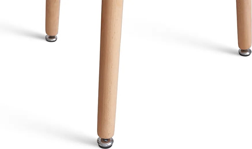 Étkezőasztal, fehér/bükk, átmérő 80 cm, ELCAN NEW TYP 2